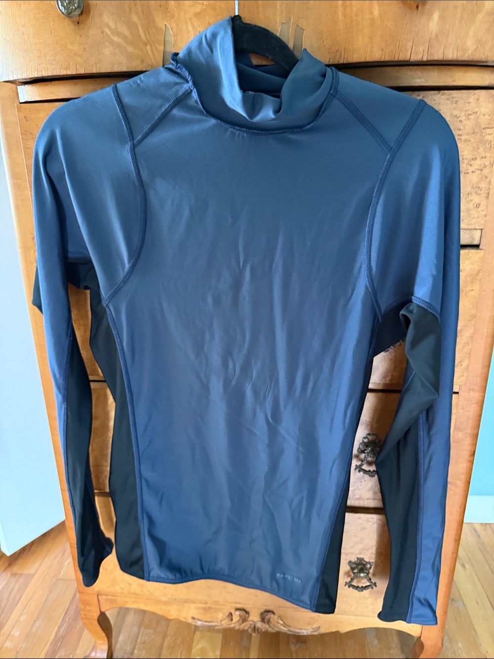 Men's Long-Sleeve Swim Top in Blue - Performance Rash Guard